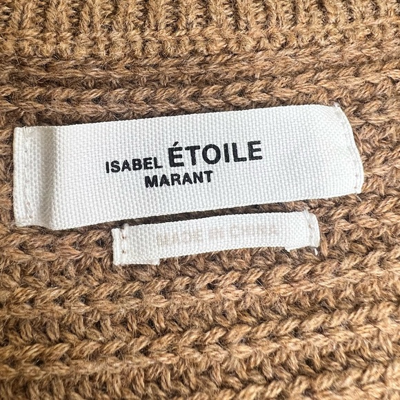 Isabel Marant Etoile Koyle sweater 42 L camel crew sweater caramel wool jumper - Picture 9 of 12